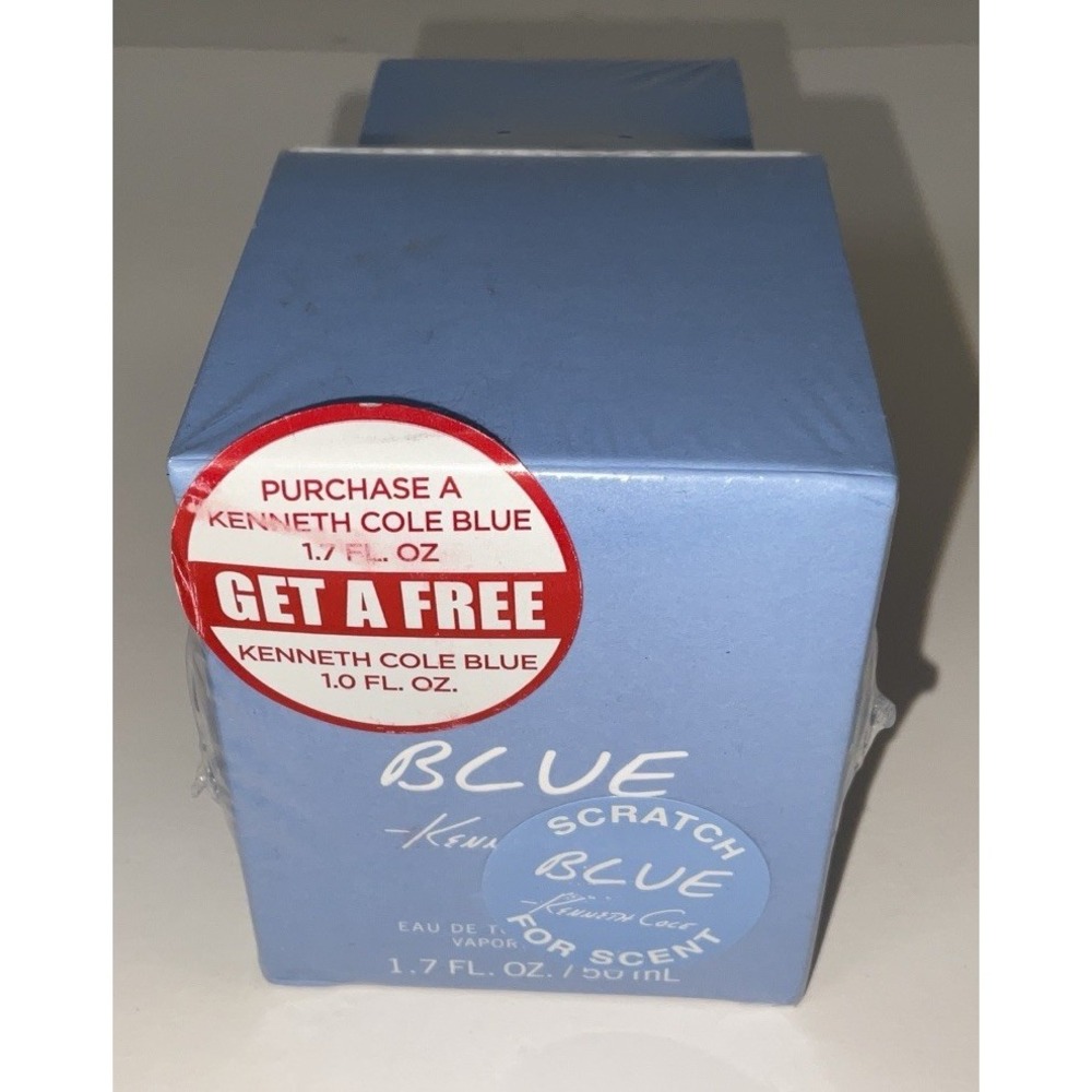 NIB Sealed Men's‎ Kenneth Cole Blue EDT Spray 1.7 oz. + 1 oz.